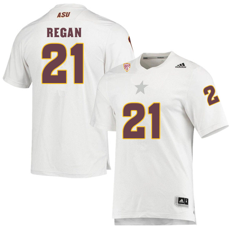Men #21 RJ ReganArizona State Sun Devils College Football Jerseys Sale-White
